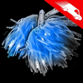 LED Pom Poms Blue Light